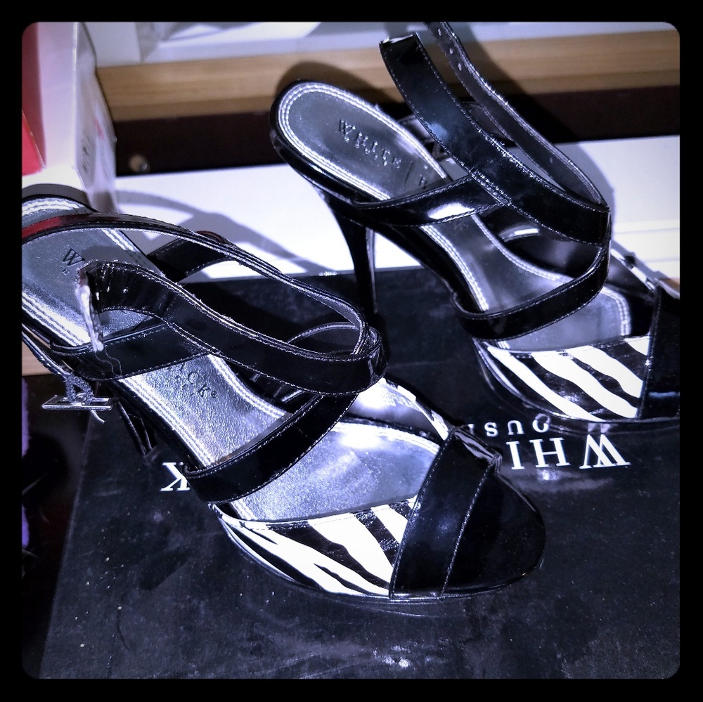 White House Black Market Zebra heels